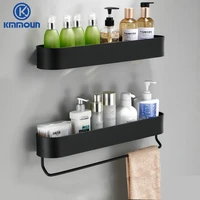 black silver bathroom shelf shampoo rack kitchen storage holder towel bar space aluminum kitchen shelf kmmoun