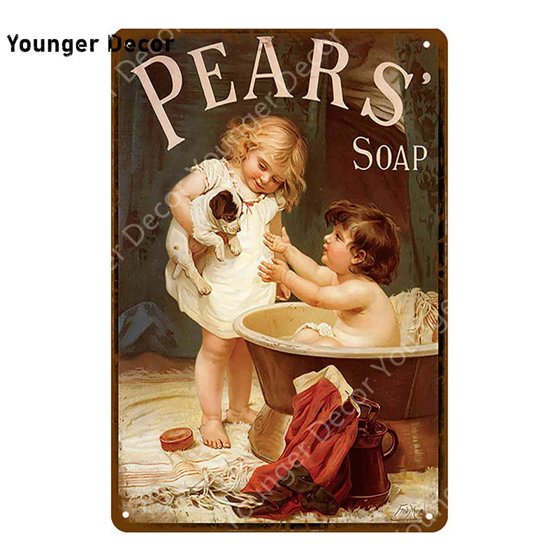 Прачечная очистка металлические знаки кухня трава плакат с изображением сада