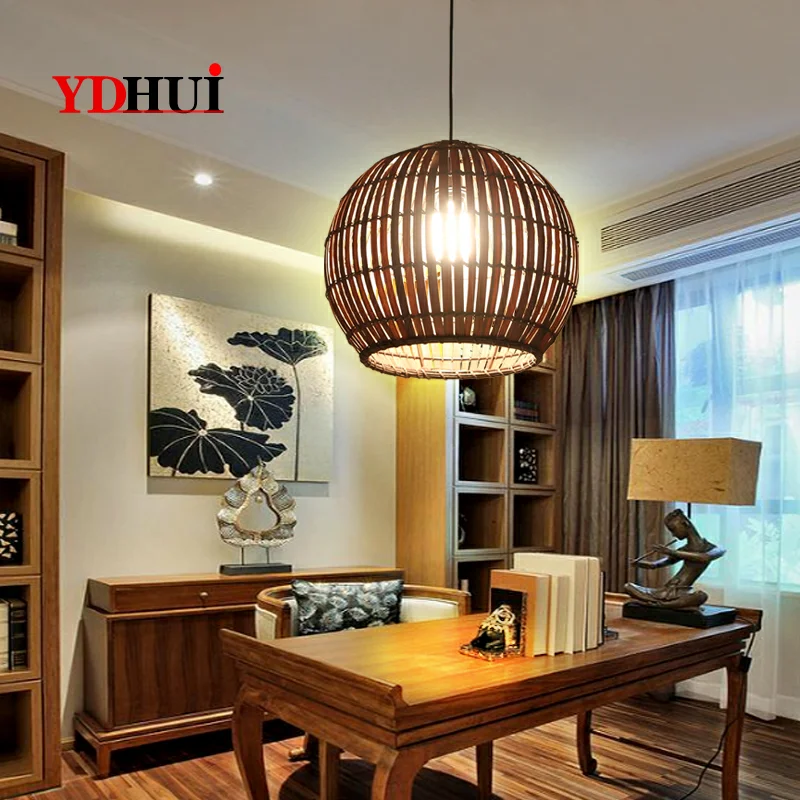 Japanese Hotel LED Pendant Lights bamboo balcony pendant lamps lantern light corridor Museum exhibition hall decoration lighting | Лампы и