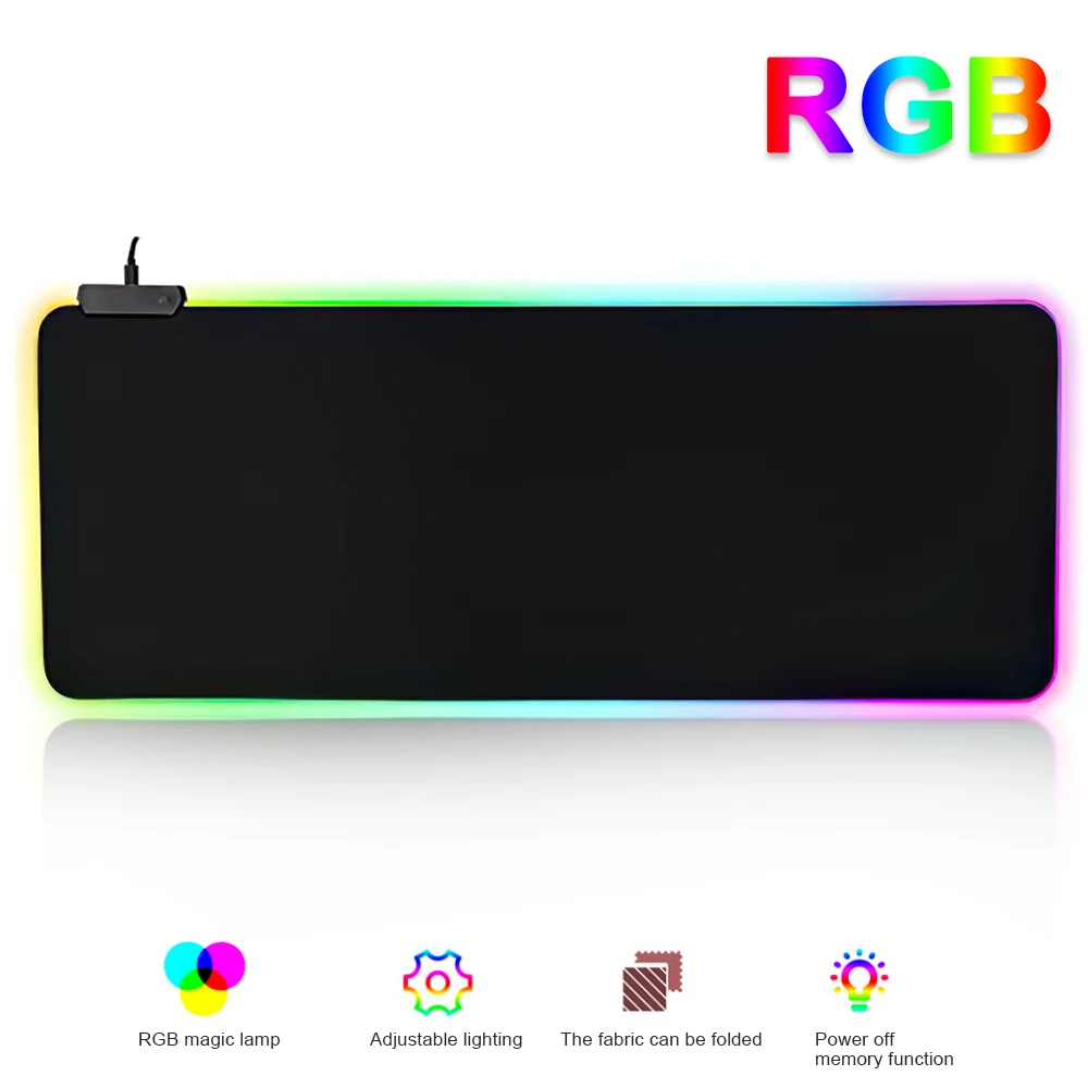 RGB-коврик для мыши со светодиодной подсветкой 80 см | Компьютеры и офис
