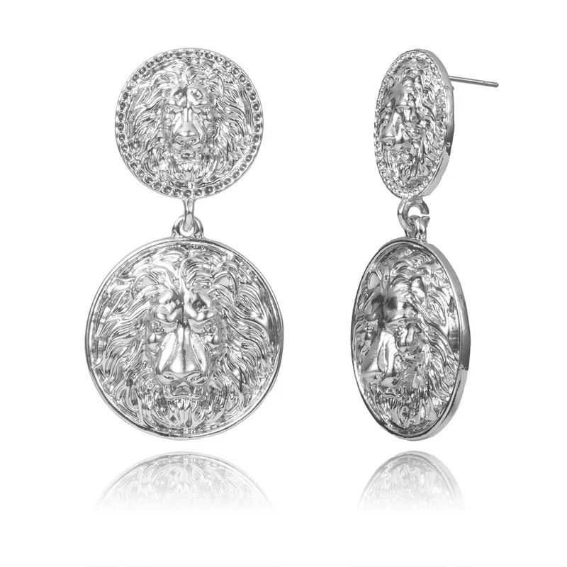 

Abayabay Girls Stud Earring Lion Women's Drop Earrings European Light Yellow Gold Color Cute Lovers Classic Jewelry Oorbellen