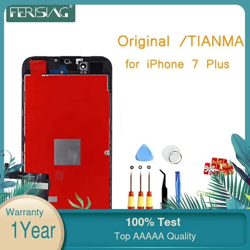 I7Plus OEM Оригинальный/заводской ЖК экран TIANMA для iphone 7 Plus P дисплей часть стеклянная