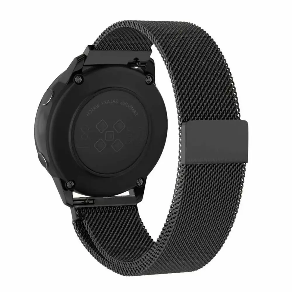 20 мм 22 мм для samsung gear S2 sport S3 Classic Frontier galaxy watch active 42 мм 46 мм ремешок huawei 1 2 gt huami amazfit gtr bip - Цвет ремешка: Черный