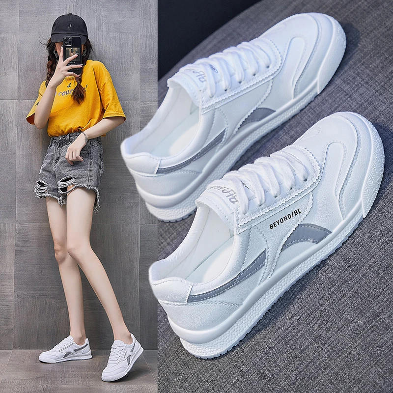 

Woman Flats Autumn 2021 New Women Little White Shoes Platform Sneakers Vulcanized Shoes Casual Running Shoes Rasteiras Femininas
