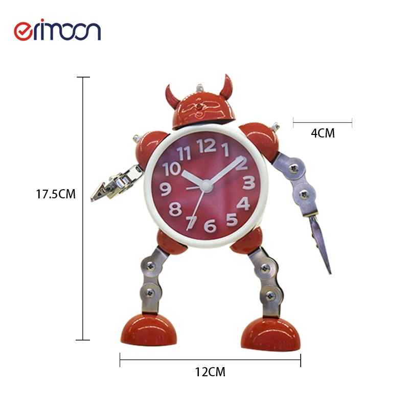 Мультяшный милый робот детский будильник креативный металлический современный