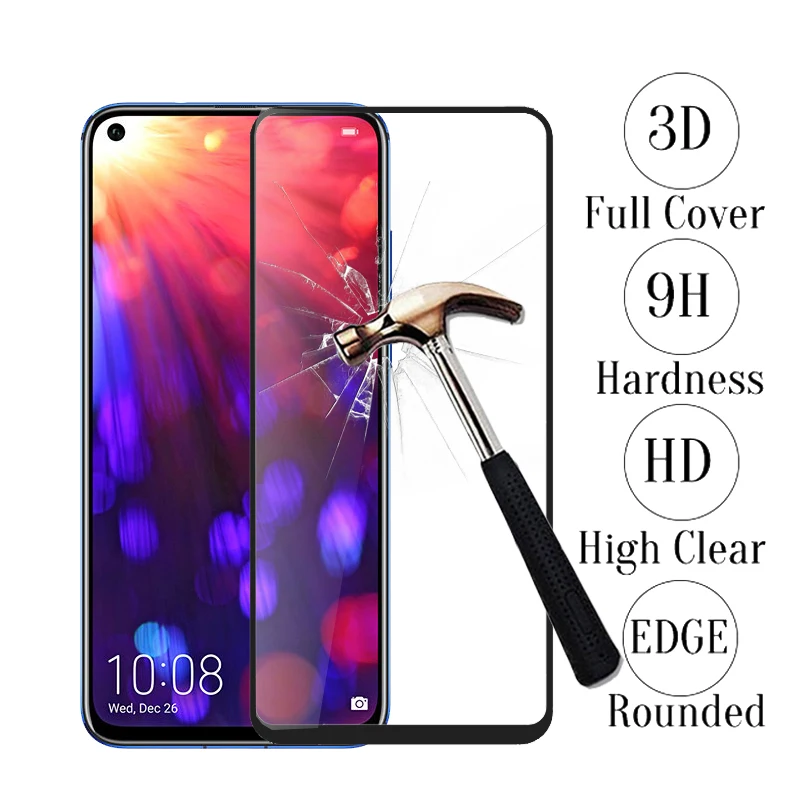 

Защитное 3d-стекло для Huawei Honor 20 Pro 20pro, закаленное стекло с полным покрытием, Защита экрана для Honer 20 Pro, экран 6,26 дюйма, YAL-AL10