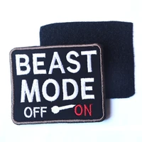 beast mode on embroidery patch emblem armband badge military decorative sewing applique embellishment tactical patches