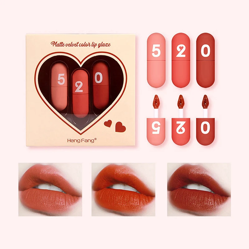 1 Набор 520 помада мини Капсула матовая бархатная глазурованная губная новая