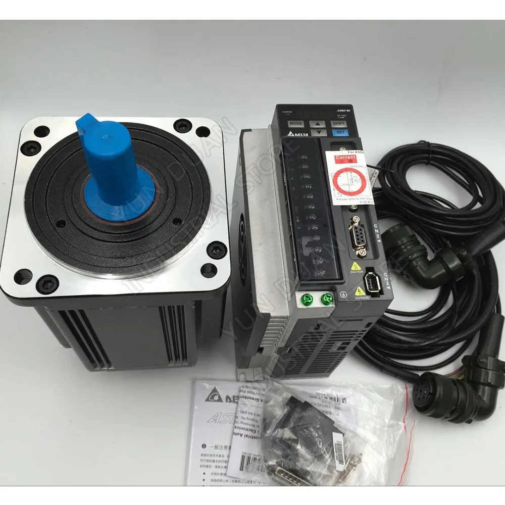 Delta 2KW 3000 об/мин AC Серводвигатель комплект с тормозом ECMA C21020SS + ASD B2 2023 B 3PH 220V 2000W 6.37NM