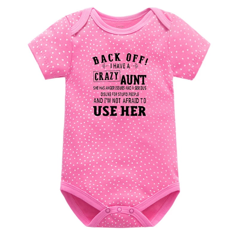 

Crazy Aunt Funny Baby Girl Onesie Print Bodysuits Thanksgiving Outfits for Girls Rainbow Fashion Newborn Boy Clothes M