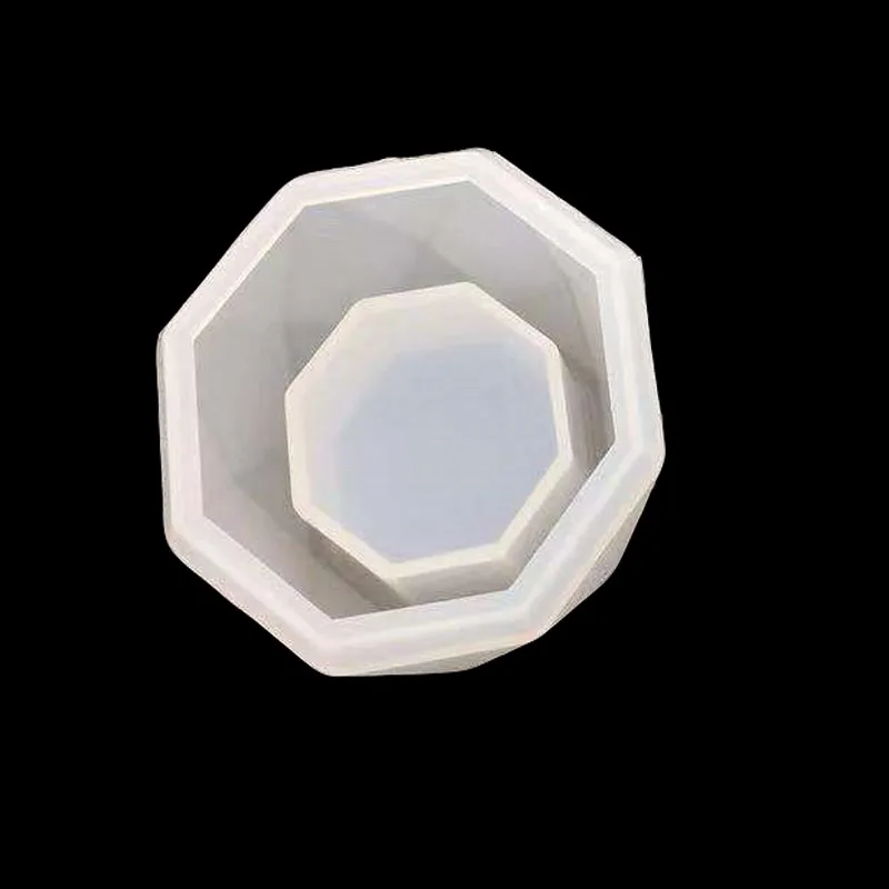 octagon pot Форма для цветочного горшка из эпоксидной смолы, высушенные формы для цветов, ювелирные изделия, инструменты, УФ смола, ювелирные изделия, аксессуары - Цвет: octagon pot