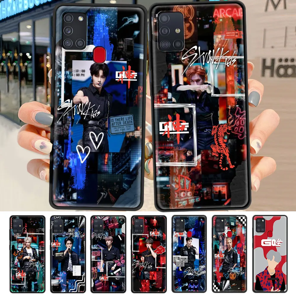 

Case For Samsung Galaxy A51 A71 A21s A31 A72 A52 A32 5G A41 A12 A11 A02s Luxury Antifall Soft Phone Cover Kpop Stray Kids