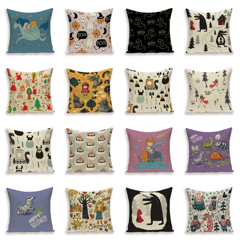 Чехол для диванной подушки с мультяшным изображением тыквы чехол подушек