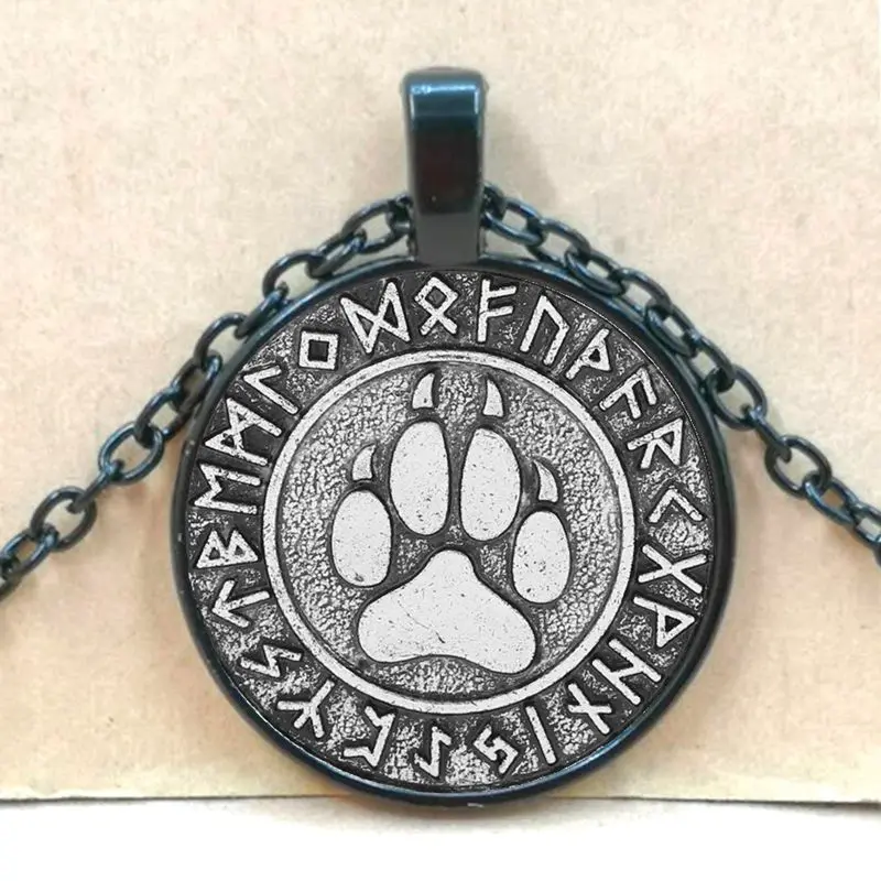 Славянские руны скандинавский чокер искусственная лапа подвеска ожерелье s-цепь