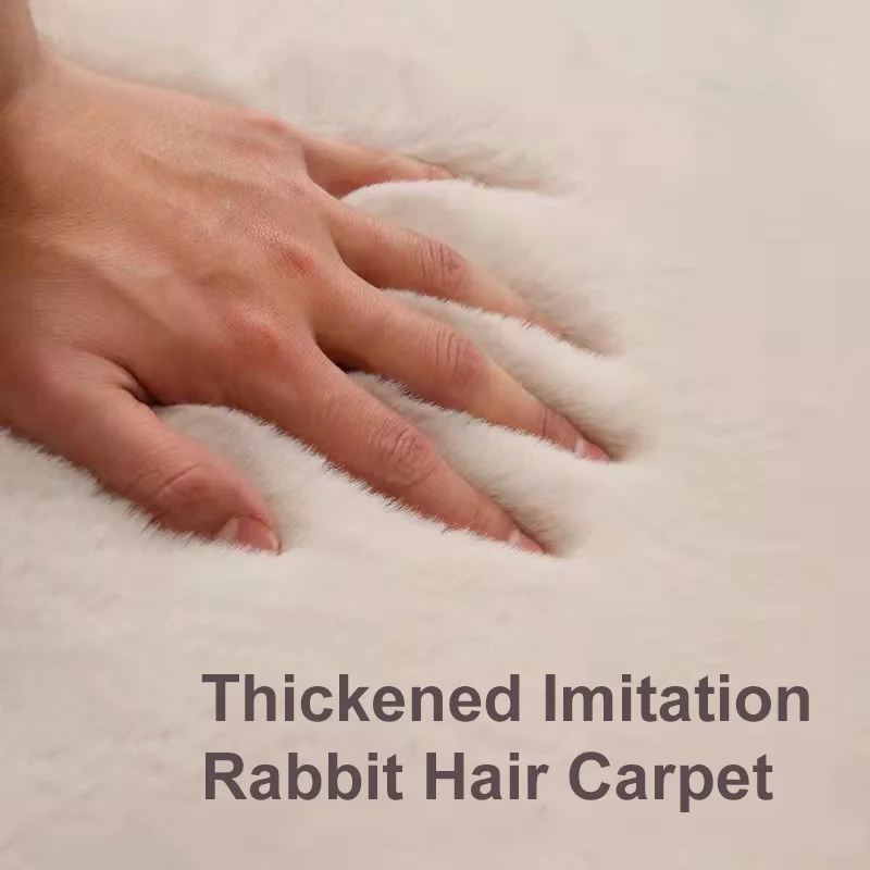 

Faux Rabbit Hair Fur Carpet Super Soft Fluffy Rug Large Area Mat Artificial Living Room Bedroom Decoration Baby Kids Crawling