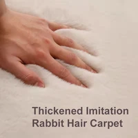 faux rabbit hair fur carpet super soft fluffy rug large area mat artificial living room bedroom decoration baby kids crawling
