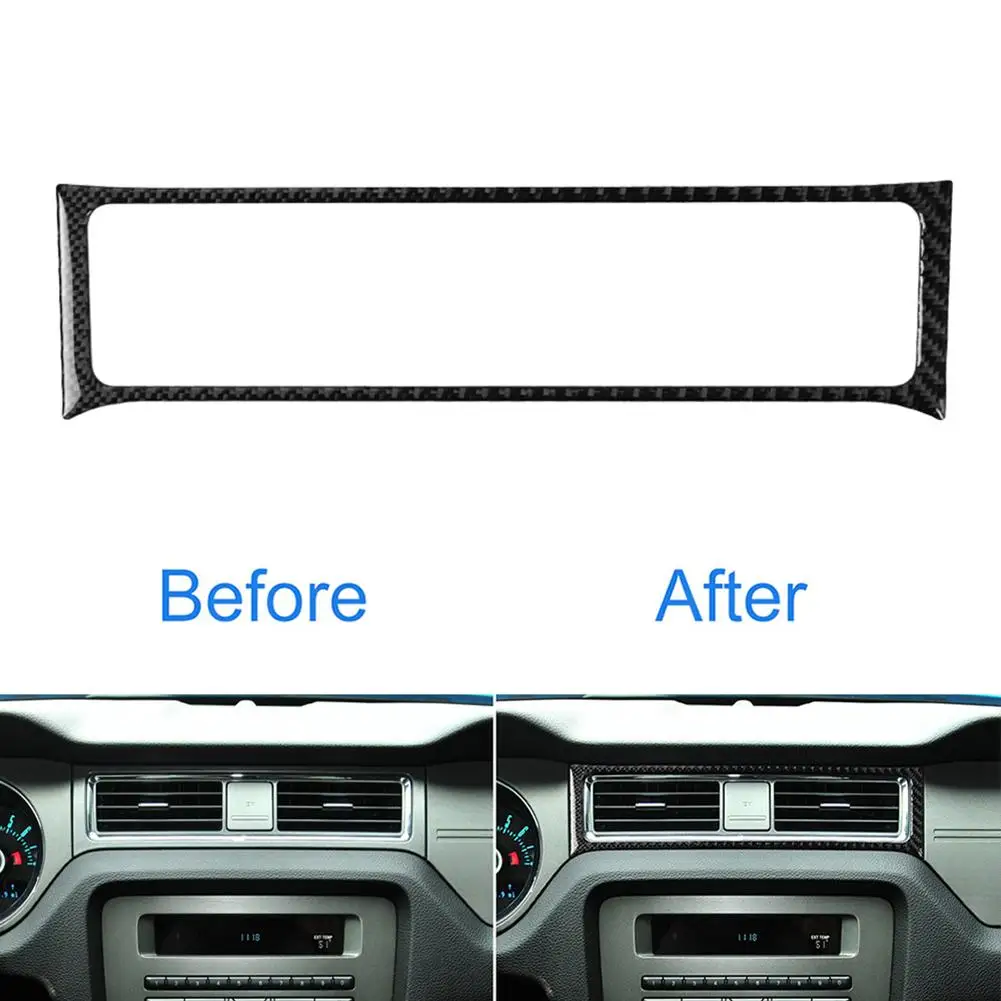 

Carbon Fiber Air Outlet Vent Frame Cover Trim Sticker for Ford Mustang 09-13
