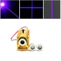 focusable 405nm 50mw blue purple laser diode module 3in1 dot line cross light with dia 12mm golden heatsink