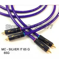 pair hifi audio mc silver it 65 rca interconnect cable hifi audio rca cable with gold plated rca plug cable