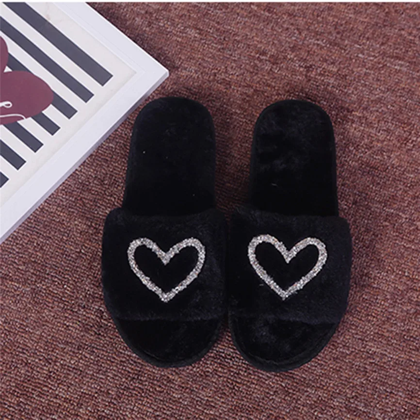 Женские зимние тапочки из хлопка теплая Нескользящая домашняя обувь с
