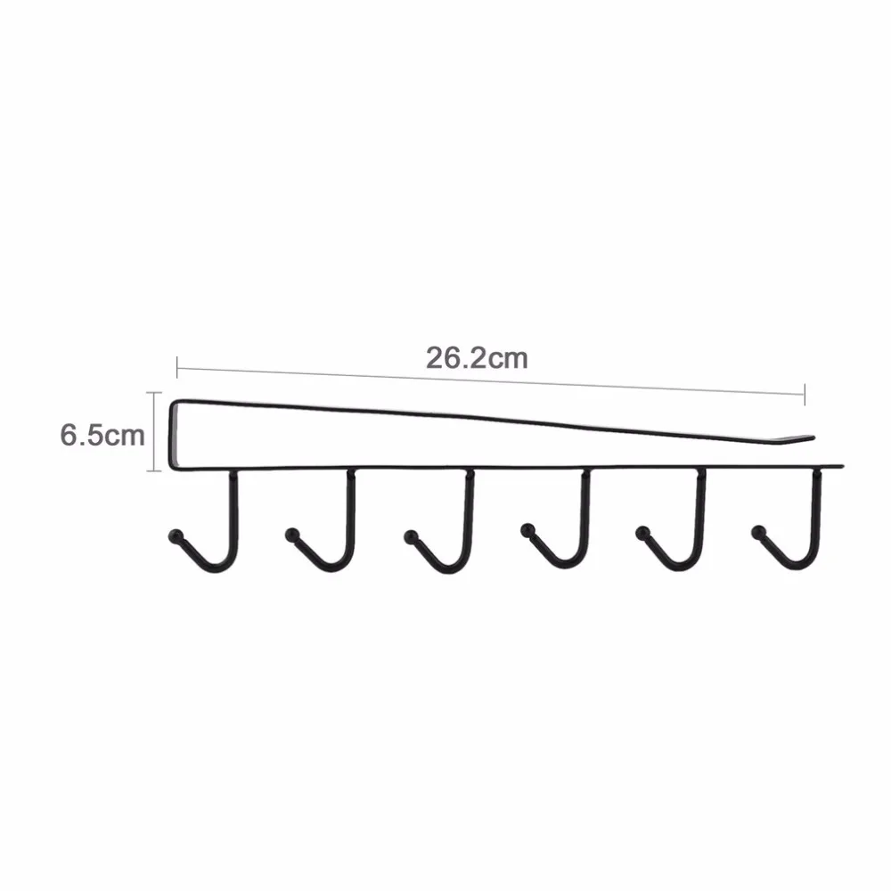 

Special U Type Design 6 Hook Rack Bathroom Kitchen Organizer Fashion Seamless Hanging Multi Hooks Accessory