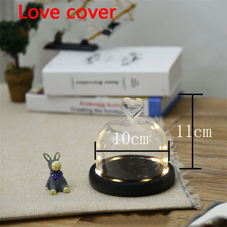 Сделай Сам Красавица и Чудовище красная роза в стеклянном куполе на деревянной