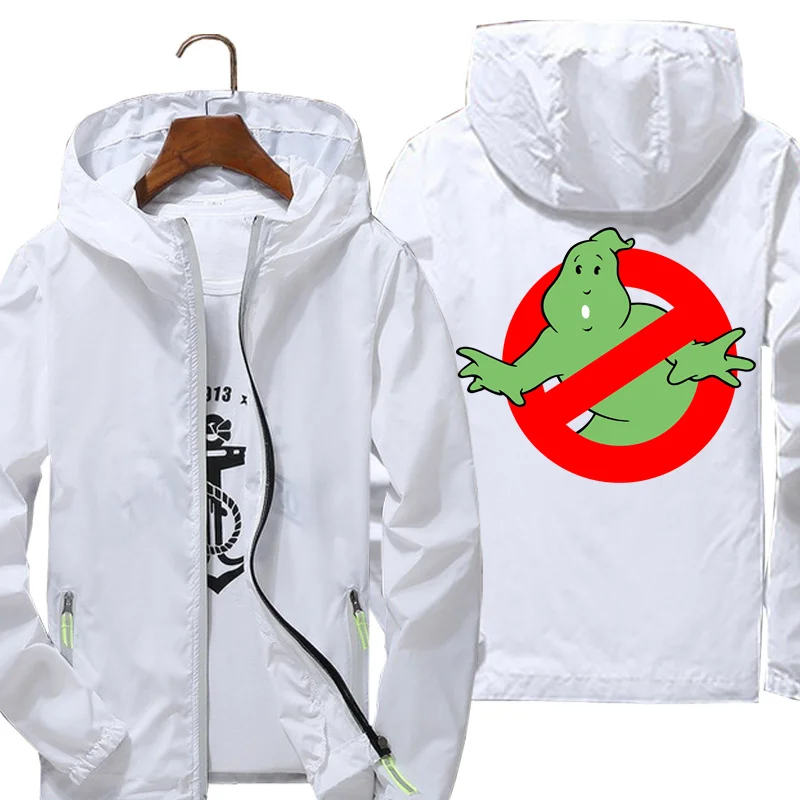 

Custom Men Women Ghostbusters 4 Jackets Thin Outwear Windbreake Jackets Windproof Coat Outdoor Sports Clothing