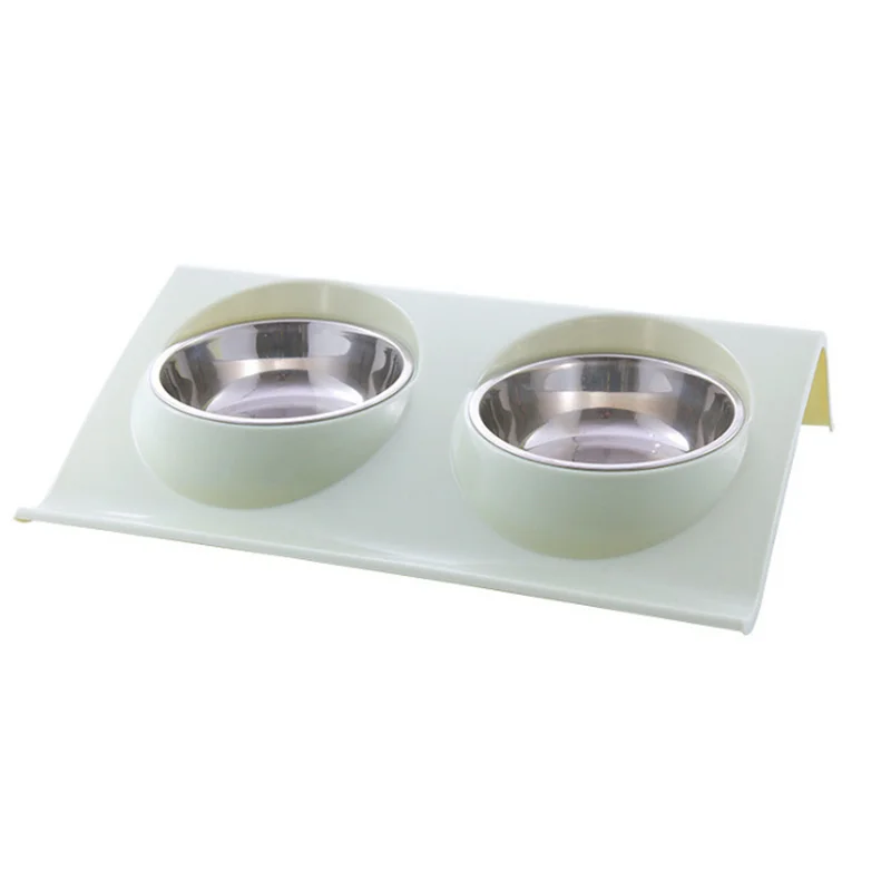 

Pet cats durable feeding stainless steel rice bowl dog personalized bowls for pet food and water feeding without spillage