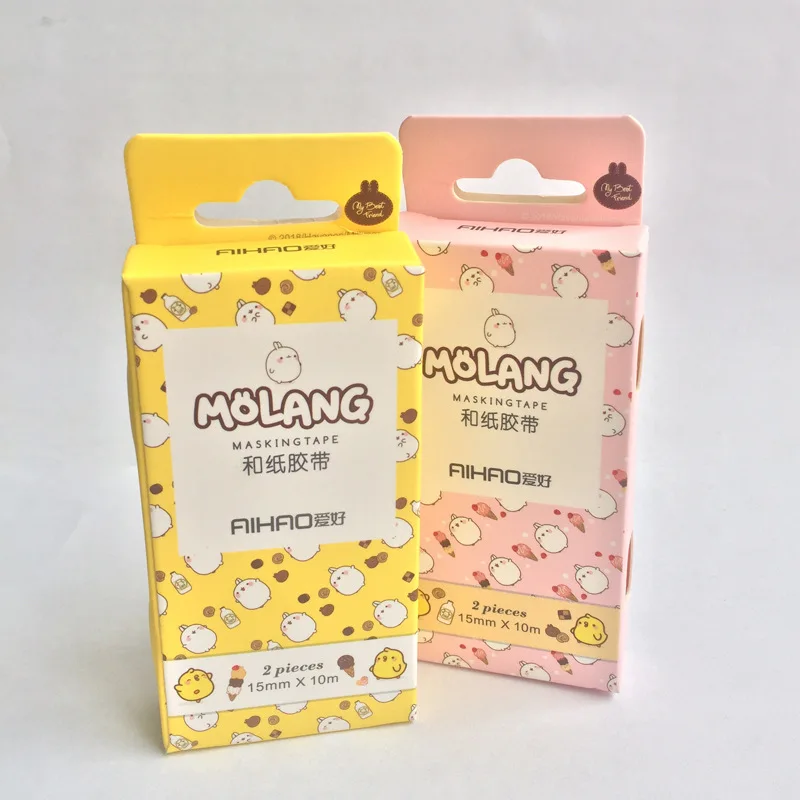24 упак./лот Творческий Molang ПЭТ васи лента клейкая DIY Скрапбукинг Стикеры этикетки