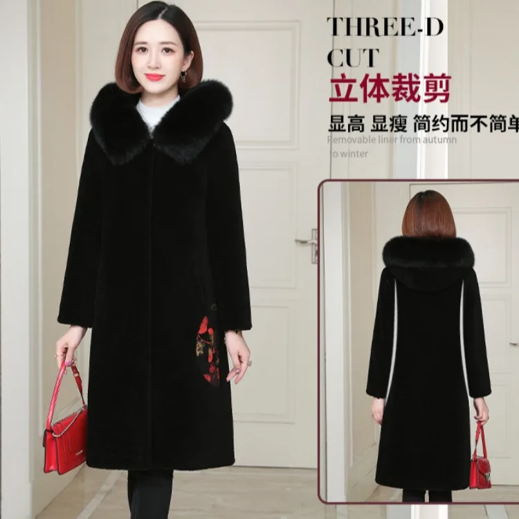 

European and American plus Size Women's Clothes Chenille Coat Women's Mid-Length 2020 New Lamb Fur Fur Coat