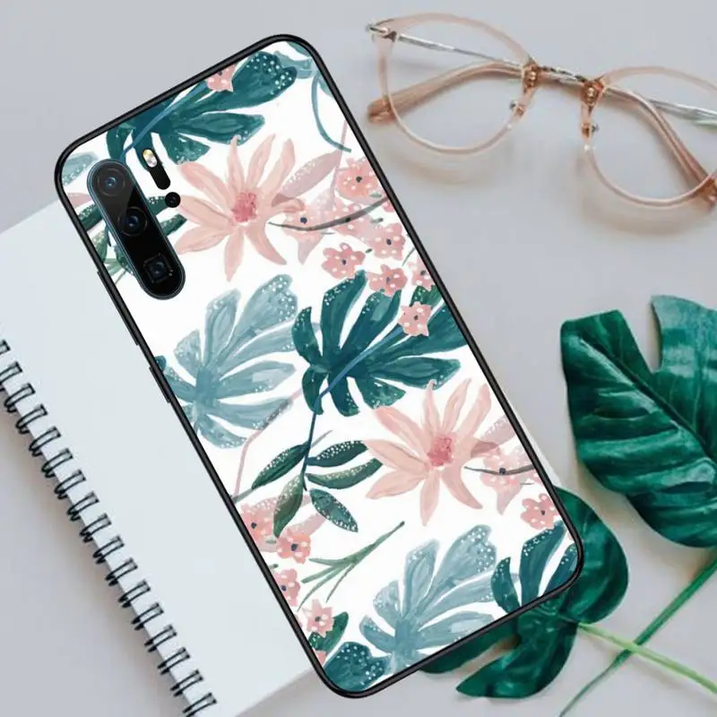 

Palm tree Leaves Plant Flower Phone Case For Huawei honor Mate P 10 20 30 40 Pro 10i 9 10 20 8 x Lite funda coque