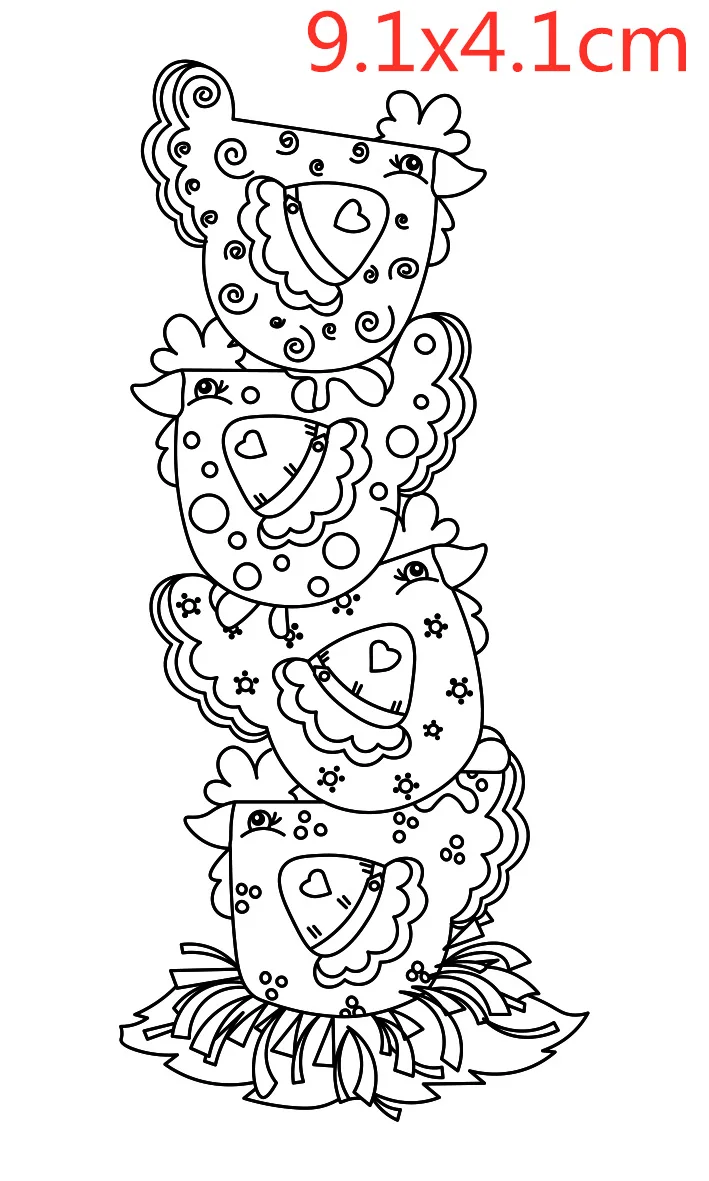 Животное курица штамп и металл умереть для скрапбукинга прозрачный силиконовый