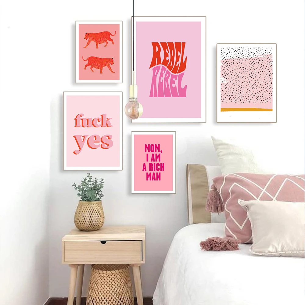 

Настенная картина с изображением тигра, абстрактных губ