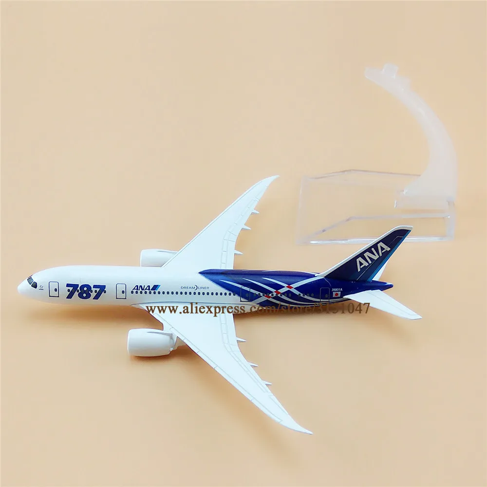 16cm Air Japan ANA B787 Boeing 787 Airways Airlines Metal Alloy Airplane Model Plane Diecast Aircraft images - 6