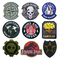 compass skull embroidered patch gun and coffee patch funny biker velcro motorcycles tactical patches army airsoft outdoor custom