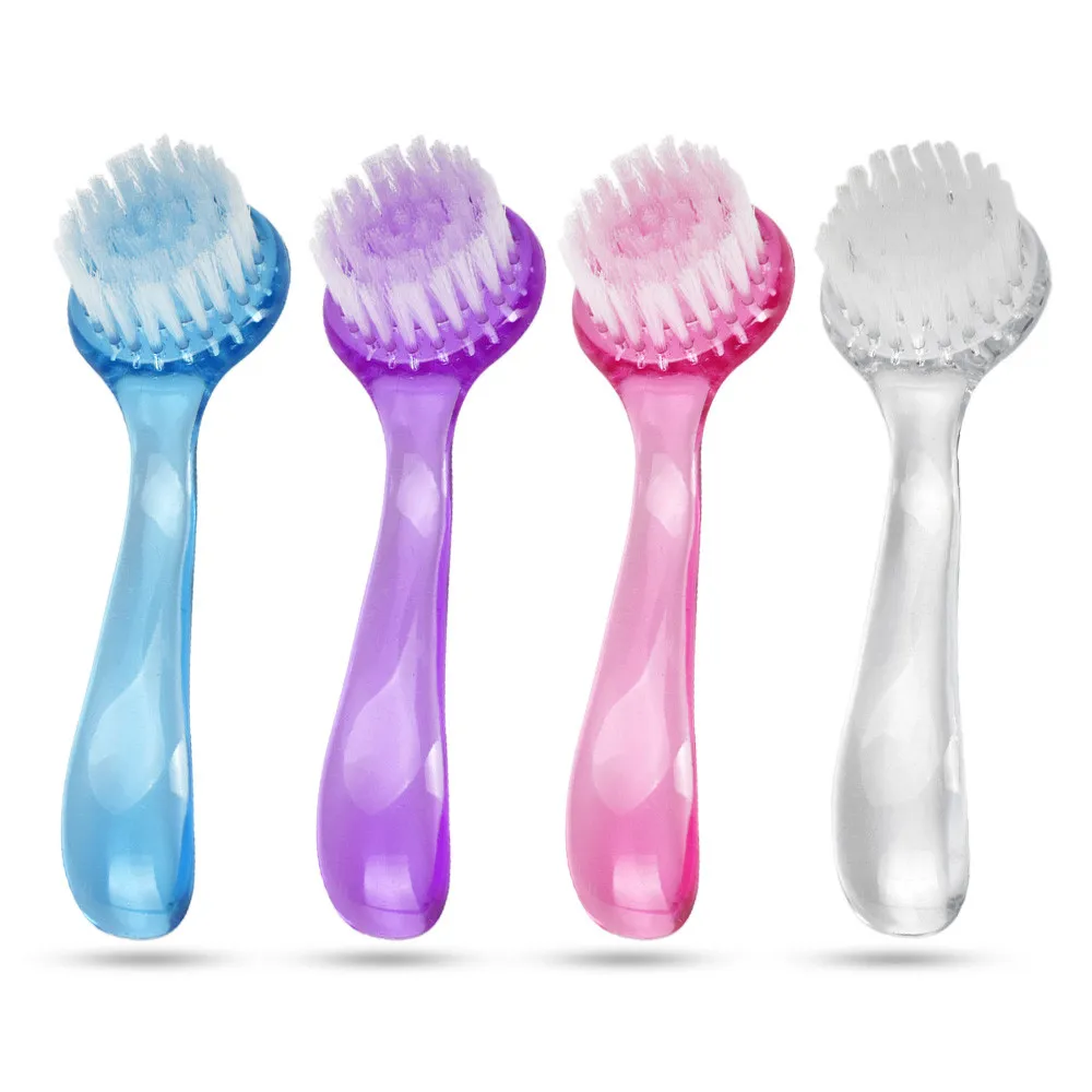 

4pcs Nail Cleaner Dust Brush Long Handle Round Head Random Color One Pack Nail Manicure Strip Nail Tool MJ0138