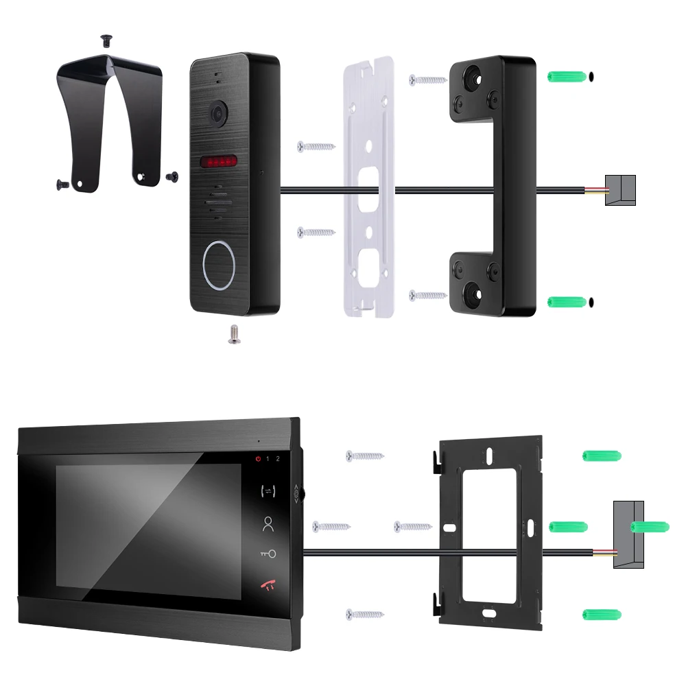 Видеодомофон для дома с камерой ночного видения и детектором движения |