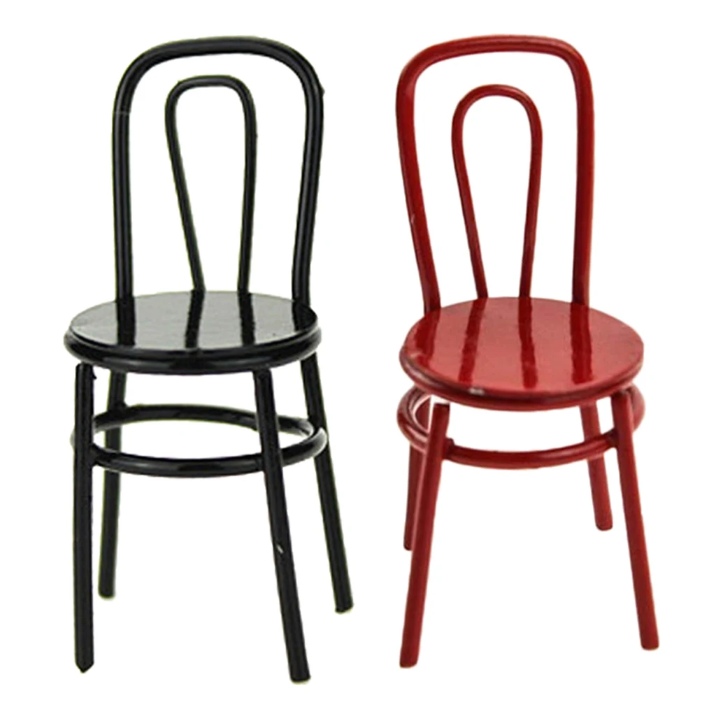 

1/12 1/6 Scale Dollhouse Mini Alloy Chair Model Action Figures Accs Children Toy