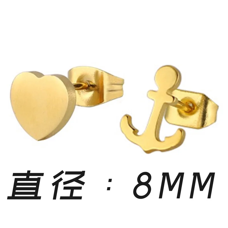 Серьги-гвоздики из титановой стали с аниме Невероятные приключения Джоджо |