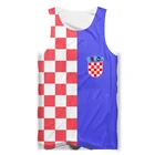 S-6XL новые 3d сетчатые майки с флагом в хорватском стиле для мужчин и женщин, летние спортивные майки для бега и тренировок, футболка Hrvatska, майка без рукавов на заказ