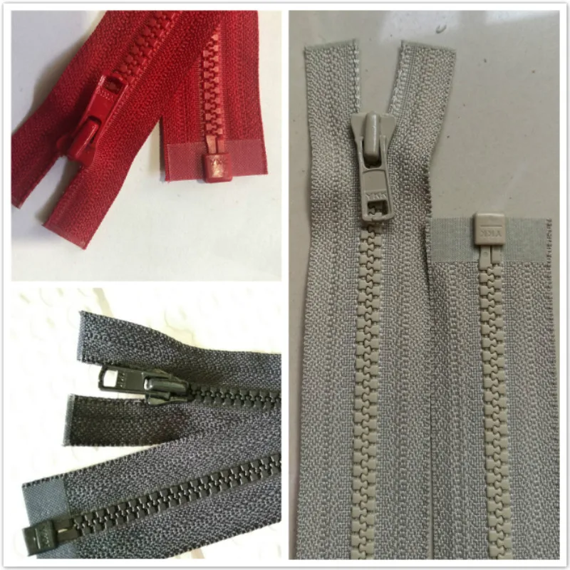 

10Pcs/lot YKK Zipper Resin Single Open End Red Grey Black for Child's Jacket Kids Coat Apparel Sewing Accessories