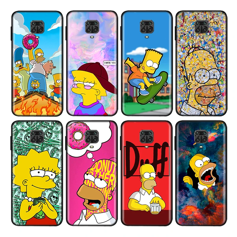 

The Simpsons For Xiaomi Redmi Note 5A 5 6 7 8T 8 9T 9S 9 10 10S 11 Prime Pro Max Plus Black Phone Case Funda Capa