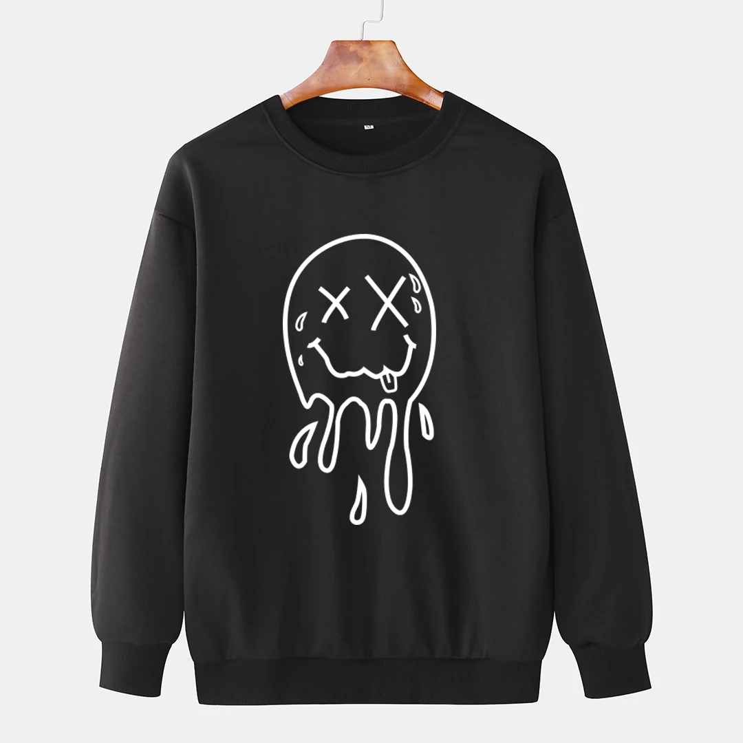 

New khan face print hoodie male trend fashion leisure autumn winter lovers personality travel versatile travel no hat