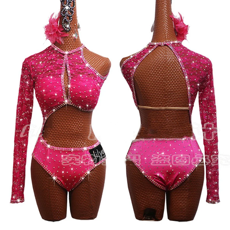 Женское платье для латиноамериканских танцев откровенное асимметричное