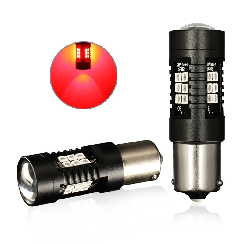 TF30 2 шт. 1156 BA15S P21W светодиодный BAU15S PY21W BAY15D P21-5W 1157 R5W 21 шт. 3030SMD авто светодиодный стоп-сигнал заднего хода светильник сигнальная лампа 12 V/24 V - Испускаемый цвет: Red