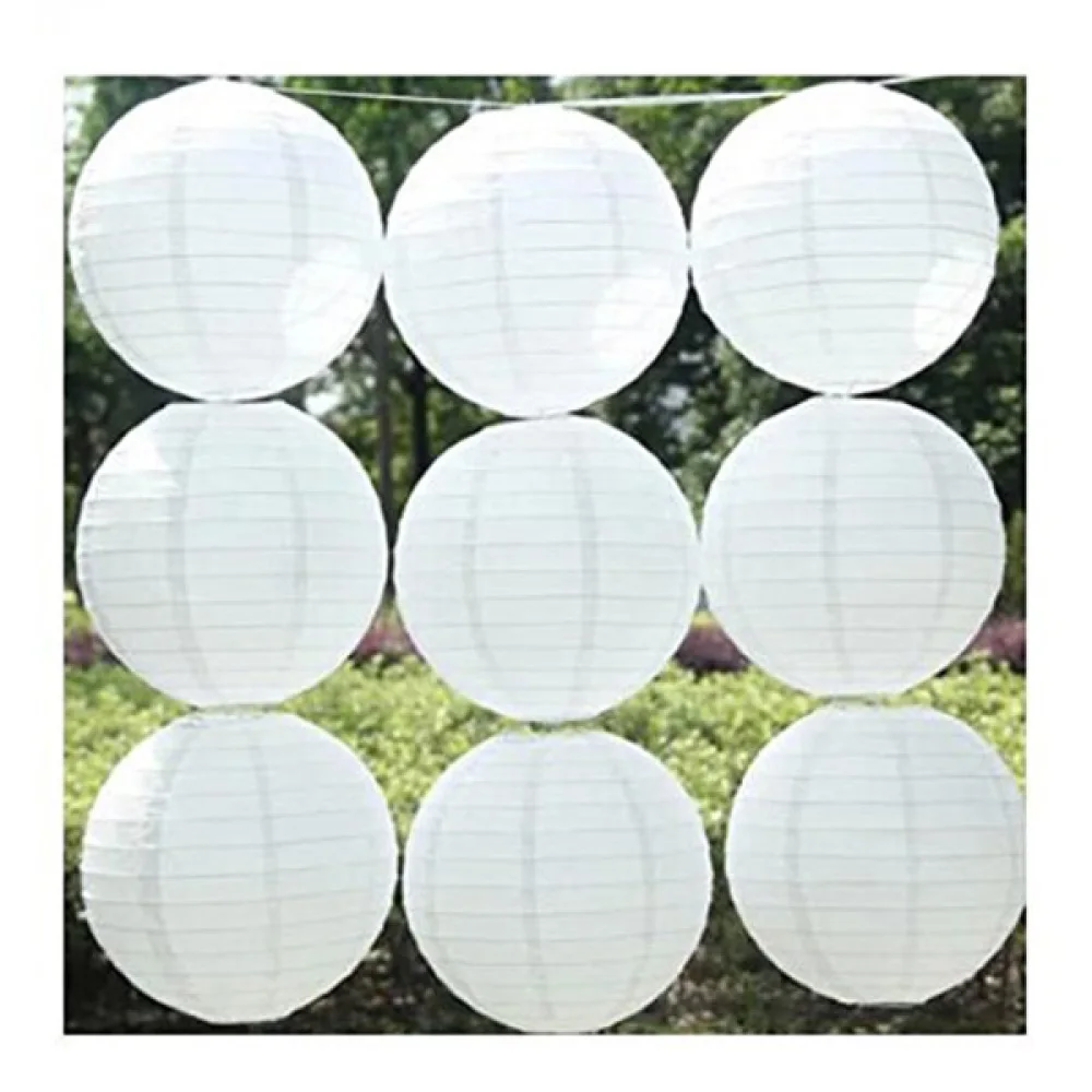 

10pcs 12-inch Round Paper Lanterns with Wire Ribbing (Dark Purple)