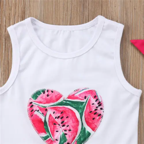 Новинка 2018 года летний хлопковый топ для новорожденных с арбузом из 2 предметов