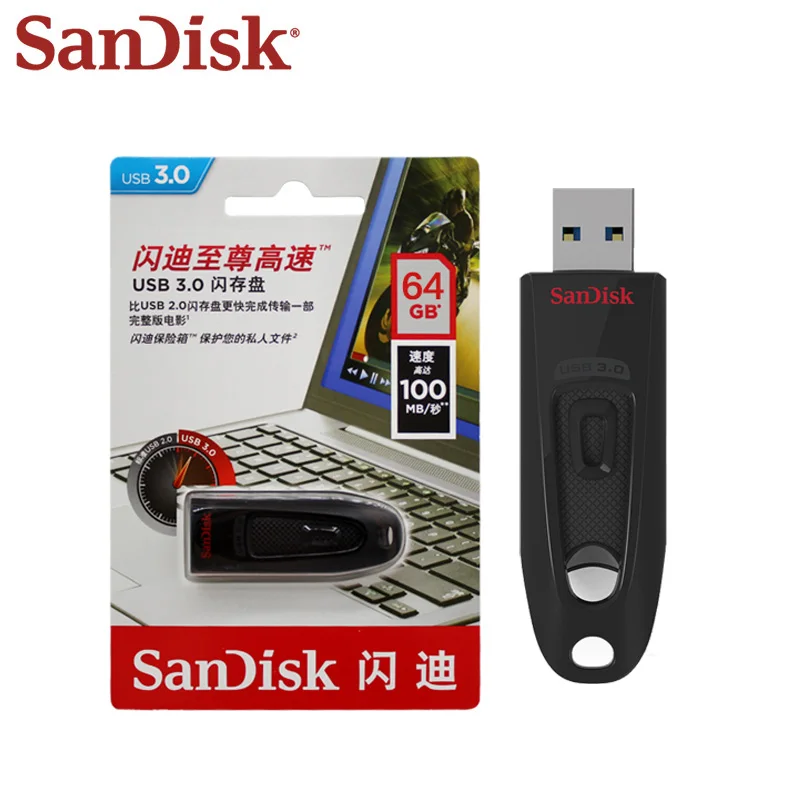 100% Оригинальный флеш-накопитель SanDisk CZ48 USB Mini 16 ГБ 32 64 128 256 3 0 карта памяти флешка |