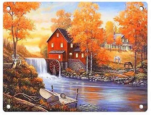 

Metal Tin Sign Retro Hd Beautiful Natural Scenery Cute Animal Art Wall Decoration Coffee Bar Decoration Board 02 -Tin Sign