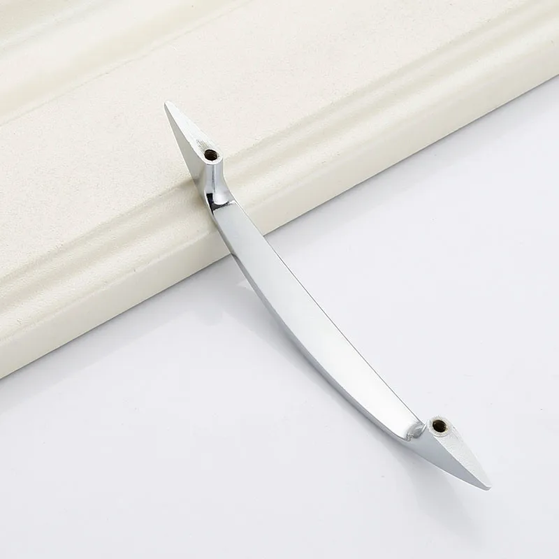 Современные Простые хромированные дверные ручки KK & FING Ручки ящиков для